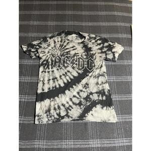 NEW AC/DC Black & White Tie-Dye Shirt - Size S/P